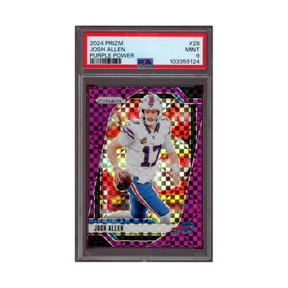 Josh Allen 2024 Panini Prizm Football Purple Power Prizm /49