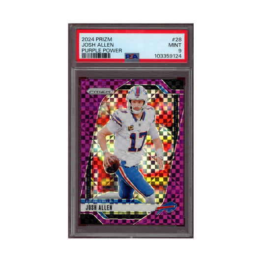 Josh Allen 2024 Panini Prizm Football Purple Power Prizm /49