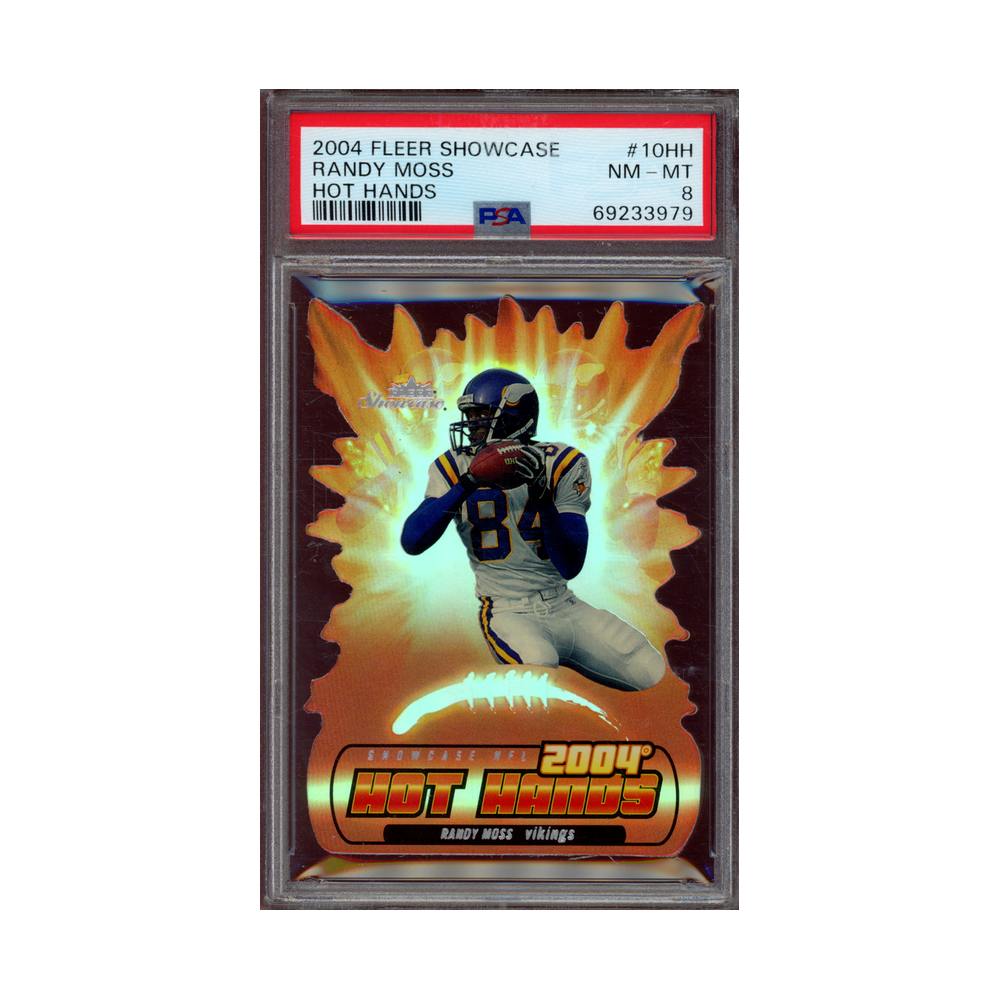 Randy Moss 2004 Fleer Showcase Hot Hands PSA 8