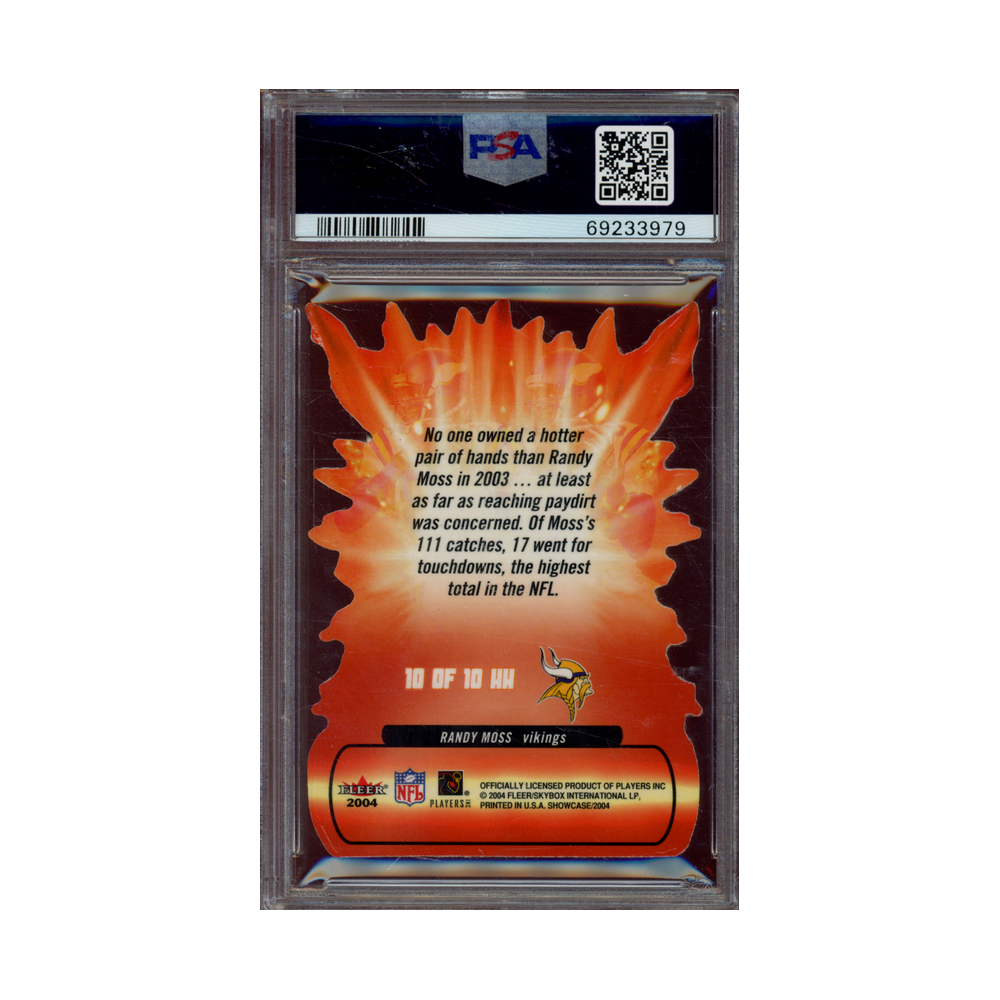Randy Moss 2004 Fleer Showcase Hot Hands PSA 8