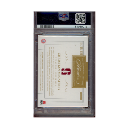 Christian McCaffrey 2017 Panini Flawless Collegiate RPA /25 PSA 9
