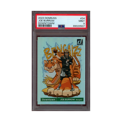 Joe Burrow 2023 Panini Donruss Football Downtown PSA 9