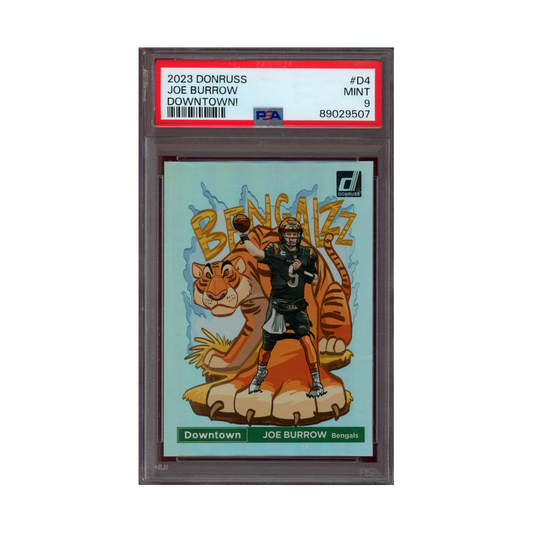 Joe Burrow 2023 Panini Donruss Football Downtown PSA 9
