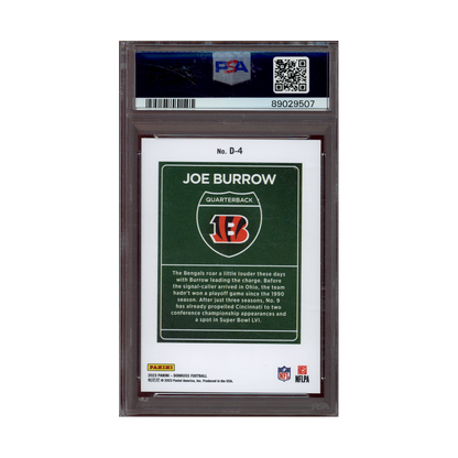 Joe Burrow 2023 Panini Donruss Football Downtown PSA 9