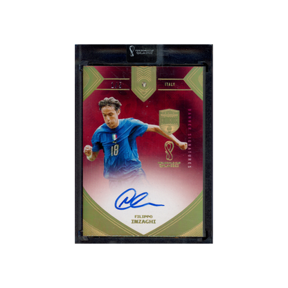 Filipo Inzaghi 2022 Panini Eminence Fifa WC Soccer Banner Signatures Auto /5