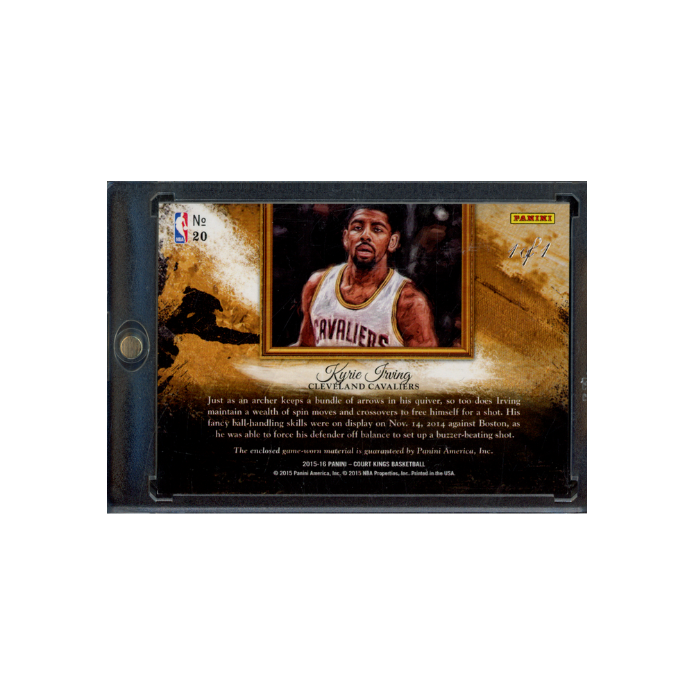 Kyrie Irving 2015-16 Panini Court Kings Basketball Artistic Endeavors Patch 1/1