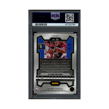 Kyrie Irving 2023 Panini Prizm Basketball Cherry Blossom Choice Prizm /20 PSA 9