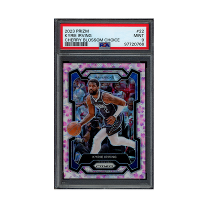 Kyrie Irving 2023 Panini Prizm Basketball Cherry Blossom Choice Prizm /20 PSA 9