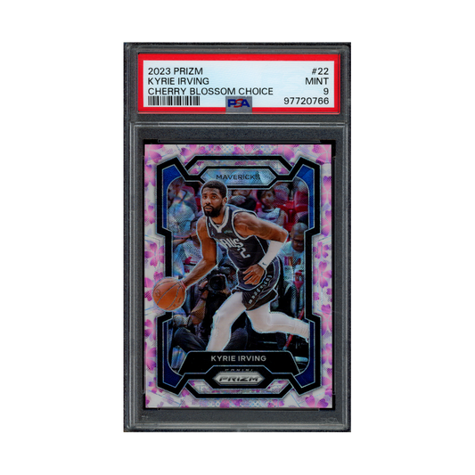 Kyrie Irving 2023 Panini Prizm Basketball Cherry Blossom Choice Prizm /20 PSA 9