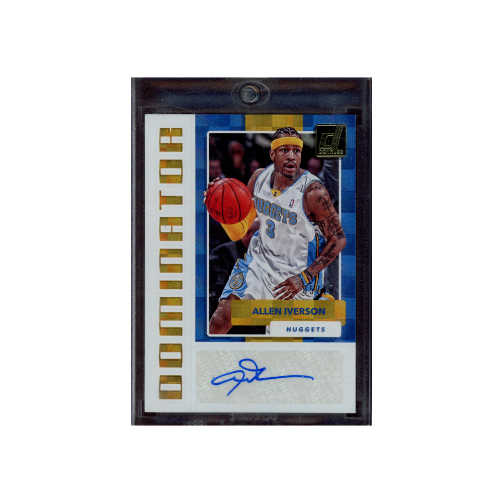 Allen Iverson 2017-18 Panini Donruss Basketball Dominator Auto Gold /10