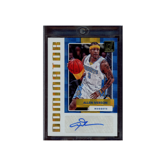 Allen Iverson 2017-18 Panini Donruss Basketball Dominator Auto Gold /10