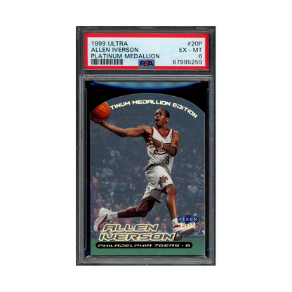 Allen Iverson 1999 Ultra Platinum Medallion Die-Cut /50 PSA 6