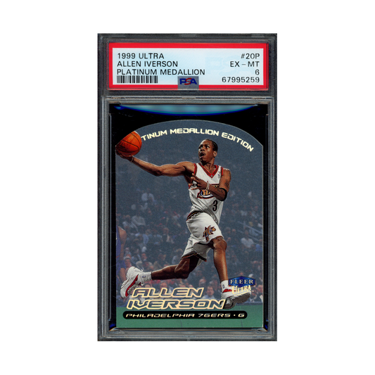 Allen Iverson 1999 Ultra Platinum Medallion Die-Cut /50 PSA 6