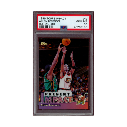 Allen Iverson 1999 Topps Impact Refractor PSA 10