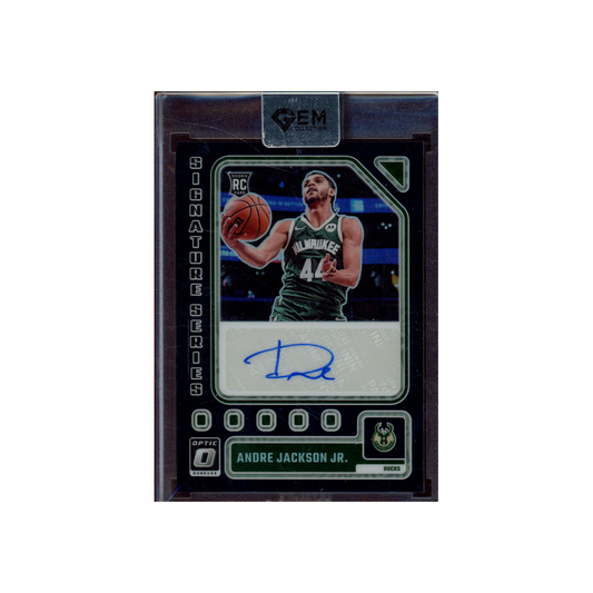 Andre Jackson Jr 2023-24 Panini Donruss Optic Basketball Signature Series Rookie Auto Black 1/1