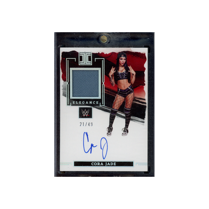 Cora Jade 2023 Panini Impeccable WWE Elegance Patch Auto Silver /49
