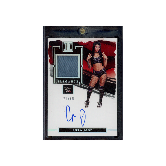 Cora Jade 2023 Panini Impeccable WWE Elegance Patch Auto Silver /49