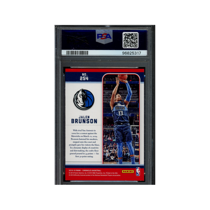 Jalen Brunson 2018 Panini Chronicles Basketball Rookie Gold /10 PSA 9