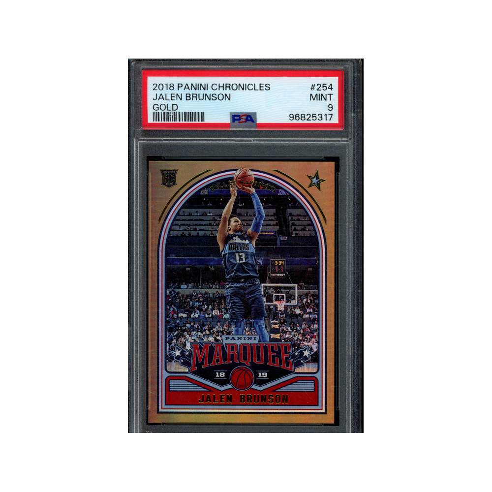 Jalen Brunson 2018 Panini Chronicles Basketball Rookie Gold /10 PSA 9