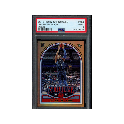 Jalen Brunson 2018 Panini Chronicles Basketball Rookie Gold /10 PSA 9