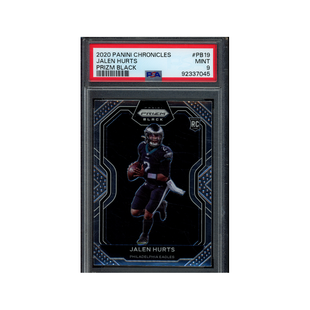 Jalen Hurts 2020 Panini Chronicles Prizm Black Rookie PSA 9
