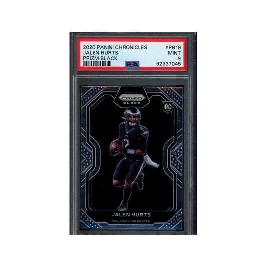 Jalen Hurts 2020 Panini Chronicles Prizm Black Rookie PSA 9