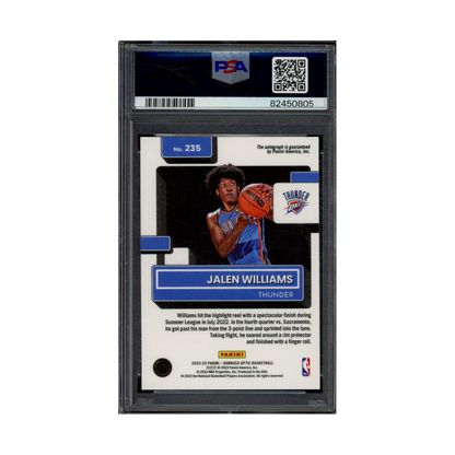 Jalen Williams 2022 Panini Donruss Optic Basketball Rated Rookie Auto PSA 9