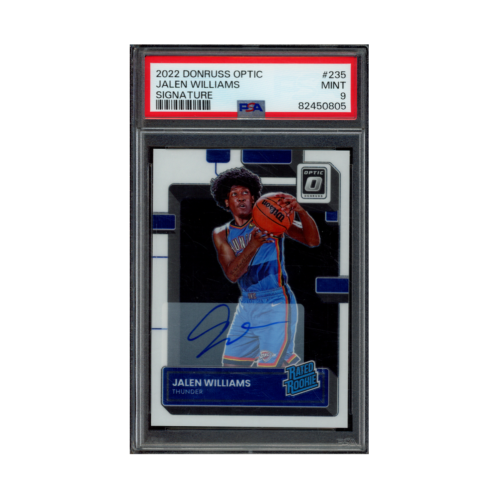 Jalen Williams 2022 Panini Donruss Optic Basketball Rated Rookie Auto PSA 9