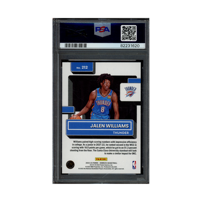 Jalen Williams 2022 Panini Donruss Basketball Rated Rookie Blue Holo Laser /49 PSA 10