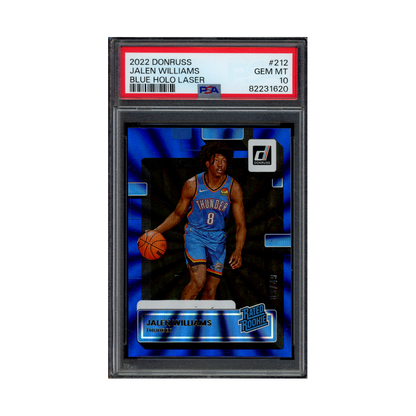 Jalen Williams 2022 Panini Donruss Basketball Rated Rookie Blue Holo Laser /49 PSA 10