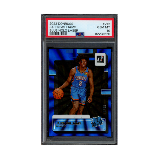 Jalen Williams 2022 Panini Donruss Basketball Rated Rookie Blue Holo Laser /49 PSA 10