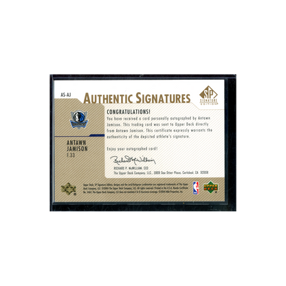 Antawn Jamison 2004 Upper Deck Authentic Signatures Auto Gold /50