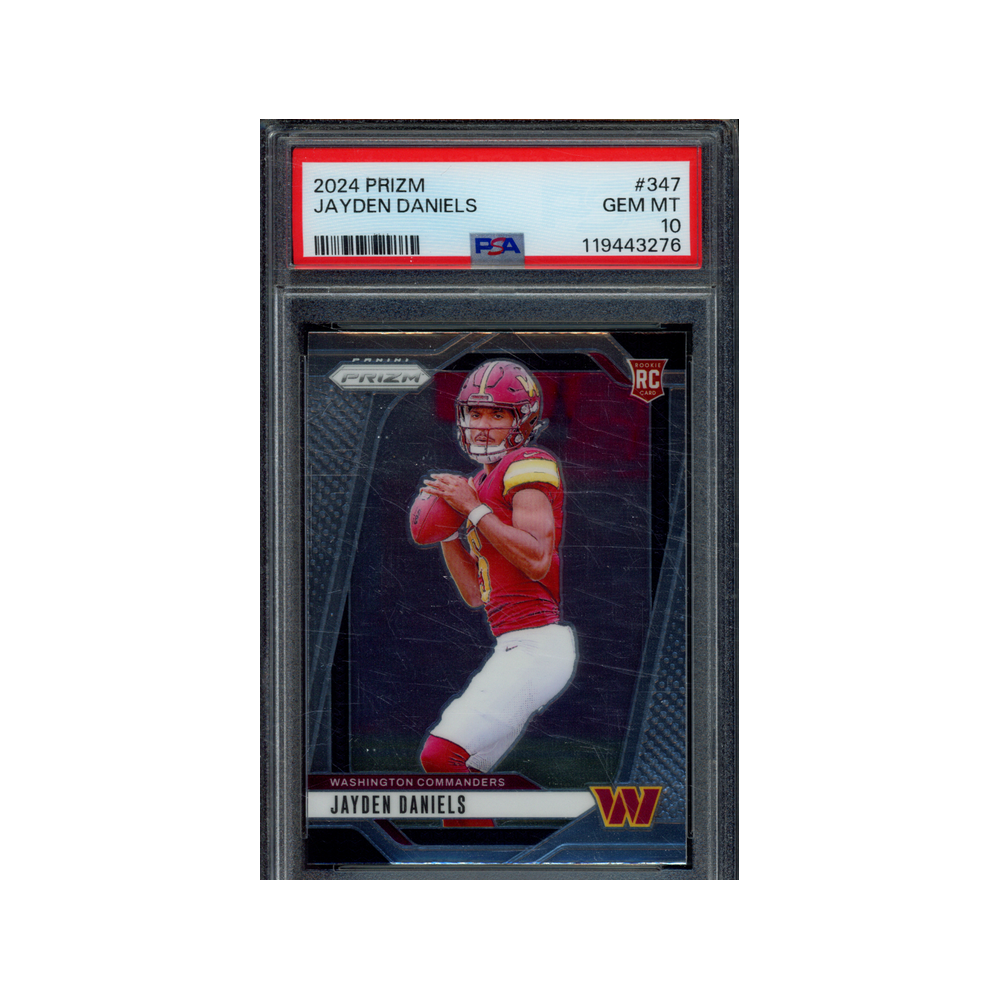 Jayden Daniels 2024 Panini Prizm Football Rookie PSA 10