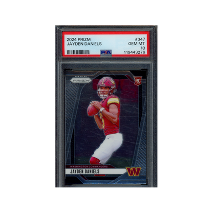 Jayden Daniels 2024 Panini Prizm Football Rookie PSA 10