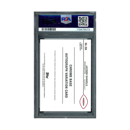 Jayden Daniels 2024 Topps Chrome Rookie Auto Green Refractor /99 PSA 9