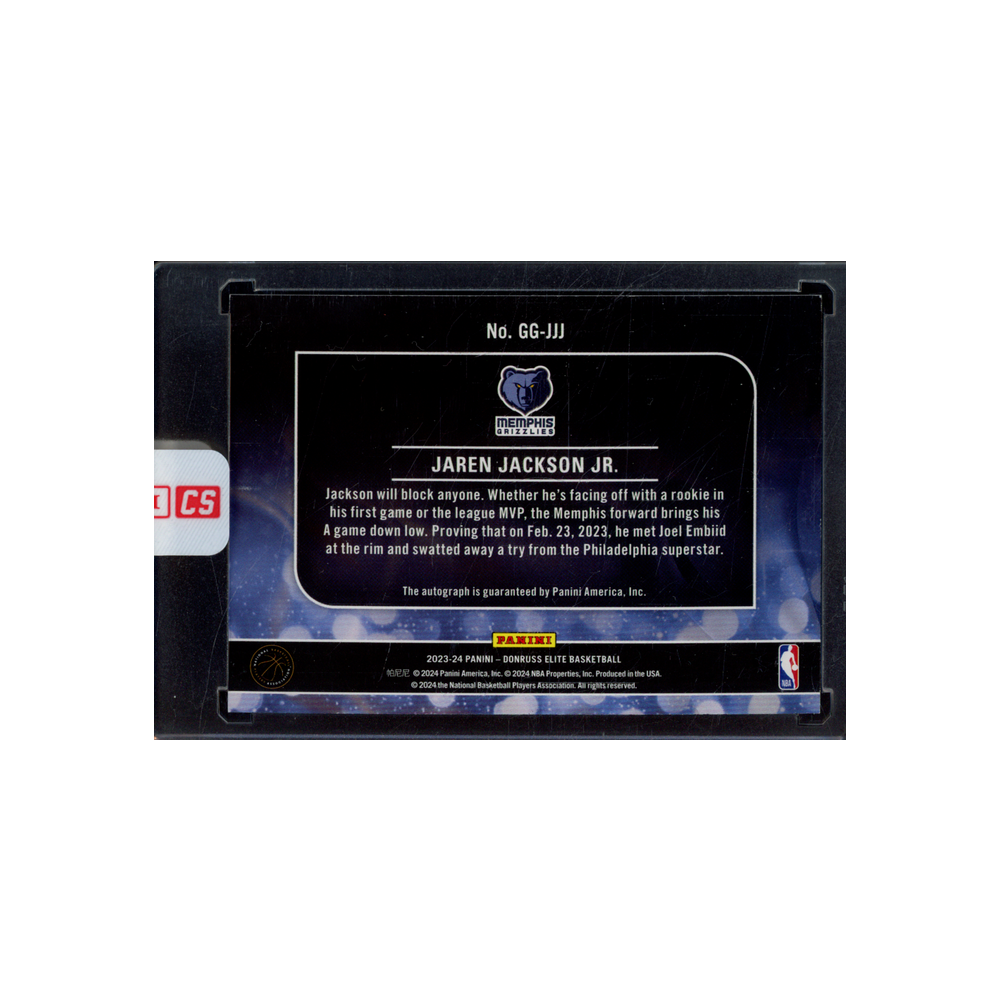 Jaren Jackson Jr 2023-24 Panini Donruss Elite Basketball Genregraphs Auto Blue /25