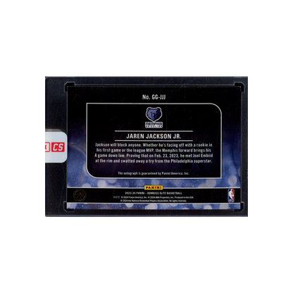 Jaren Jackson Jr 2023-24 Panini Donruss Elite Basketball Genregraphs Auto Blue /25