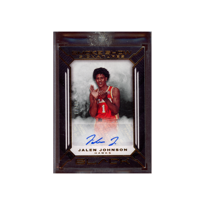 Jalen Johnson 2021-22 Panini Black Basketball Smoke Show Auto /10