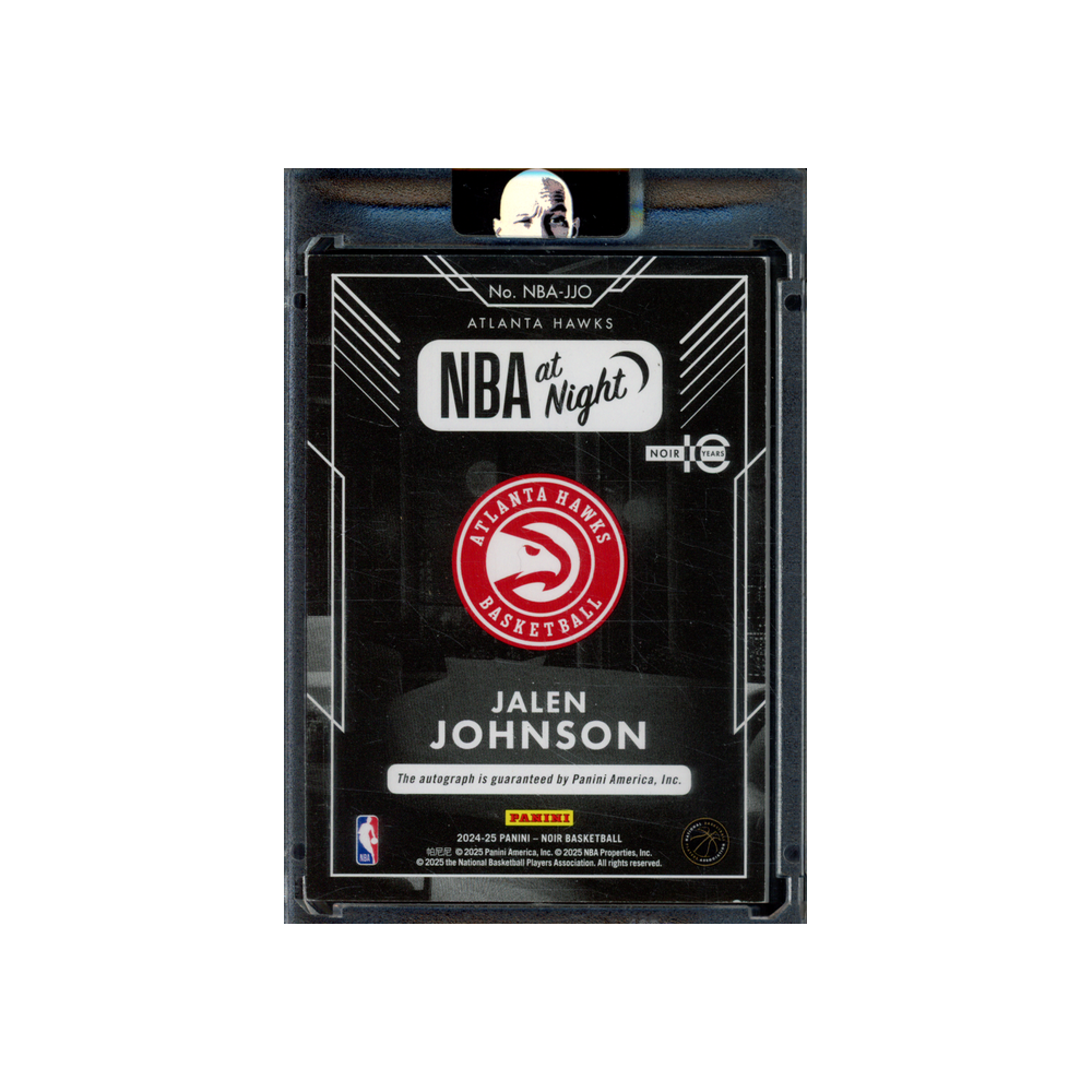 Jalen Johnson 2024-25 Panini Noir Basketball NBA at Night Auto /75
