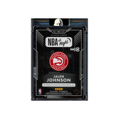 Jalen Johnson 2024-25 Panini Noir Basketball NBA at Night Auto /75