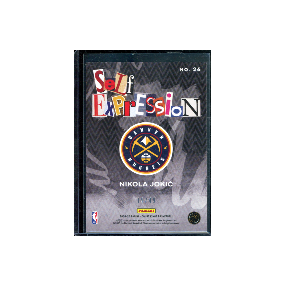 Nikola Jokic 2024-25 Panini Court Kings Basketball Self Expression Pink /49