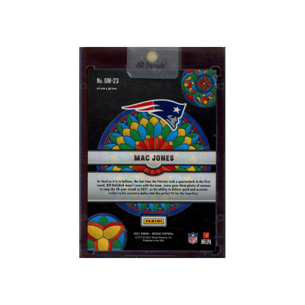 Mac Jones 2021 Panini Mosaic Football Stained Glass Rookie
