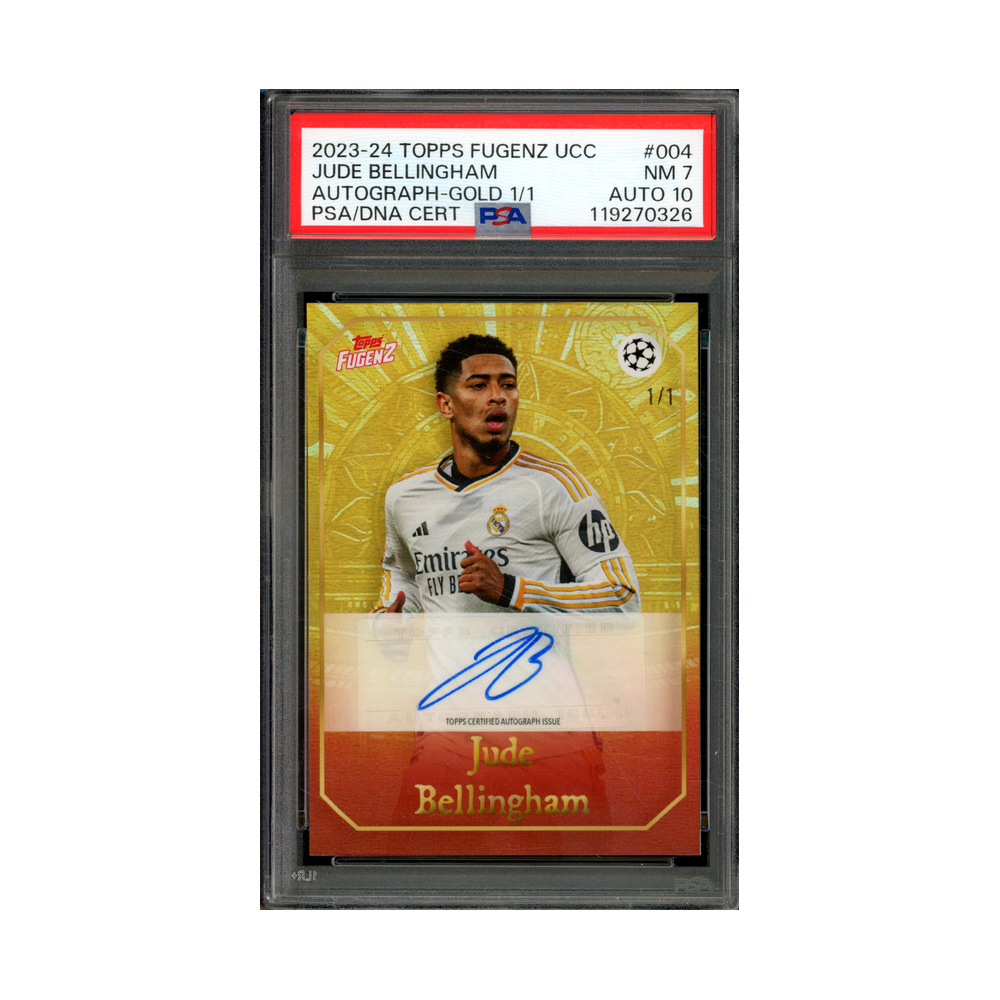 Jude Bellingham 2023-24 Topps Fugenz UCC Auto Gold 1/1 PSA 7/10
