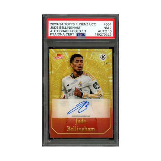 Jude Bellingham 2023-24 Topps Fugenz UCC Auto Gold 1/1 PSA 7/10