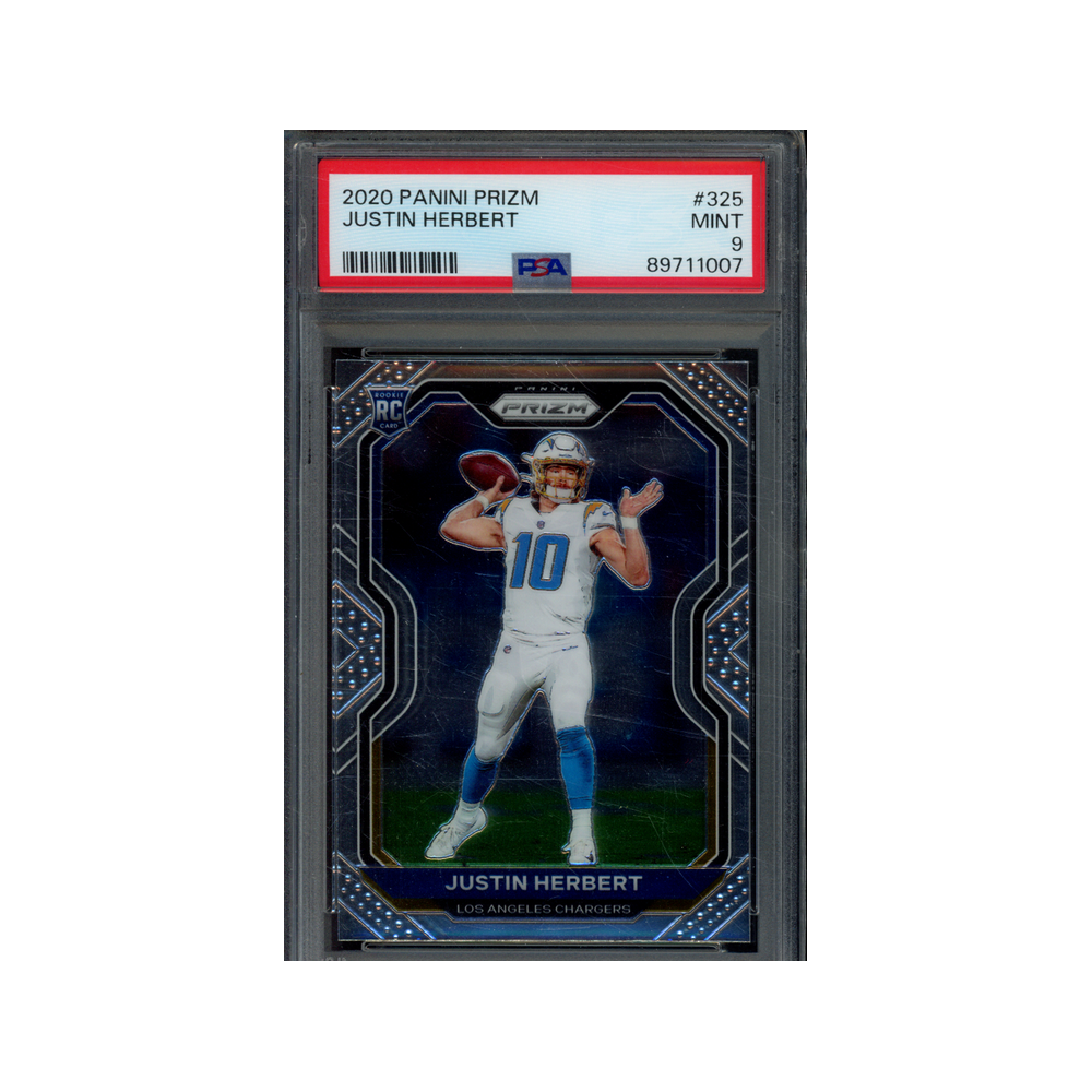 Justin Herbert 2020 Panini Prizm Football Rookie PSA 9