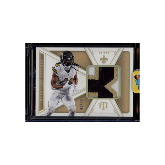 Alvin Kamara 2024 Panini National Treasures Football Treasured Patches Gold /10