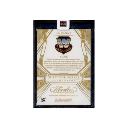 Kane 2024 Panini Flawless WWE Survivor Series Auto /25