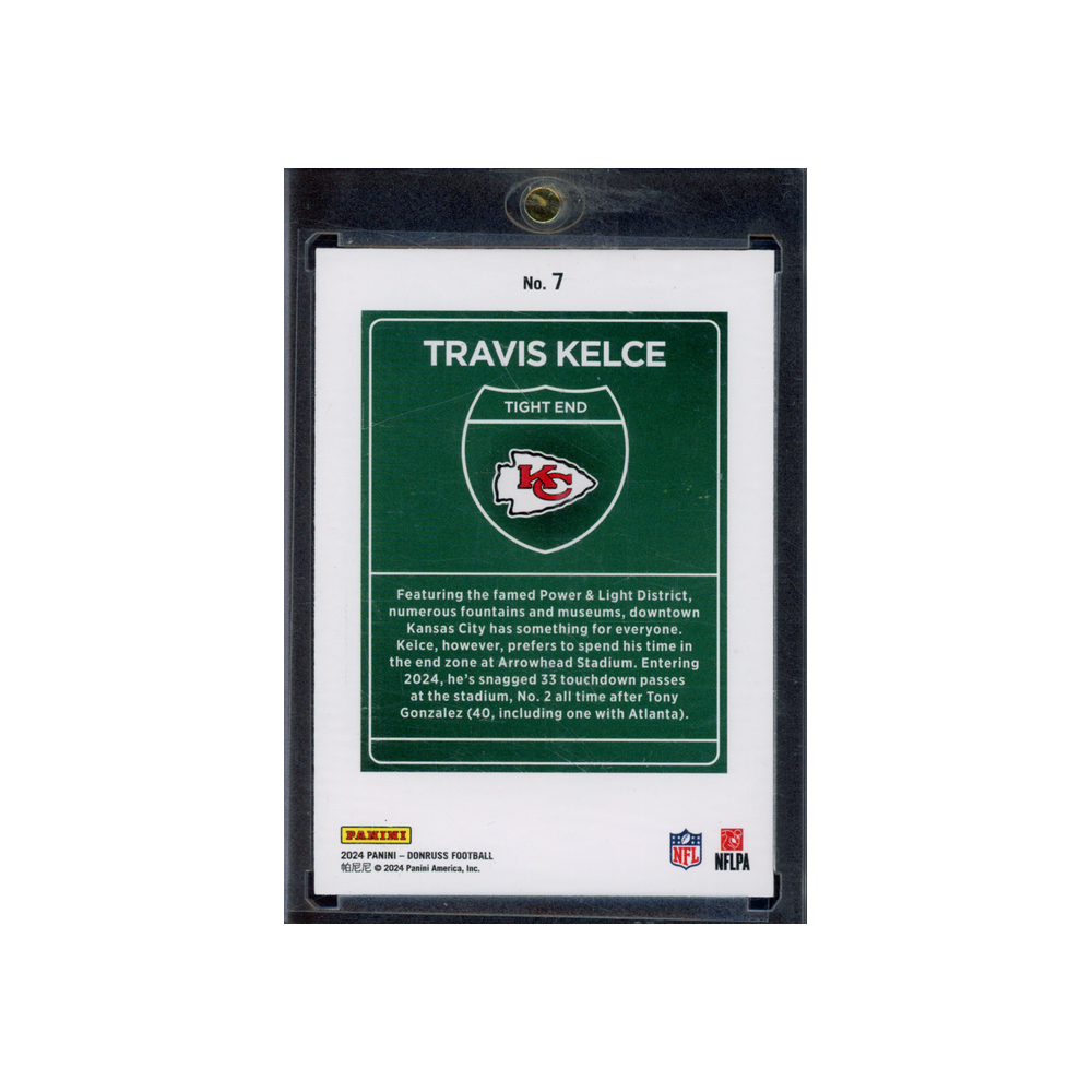 Travis Kelce 2024 Panini Donruss Football Downtown
