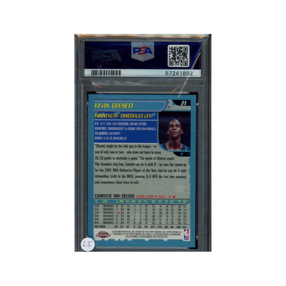 Kevin Garnett 2001 Topps Chrome PSA 10