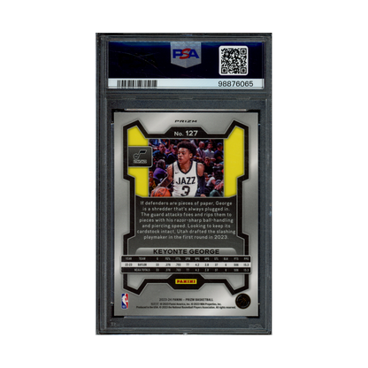 Keyonte George 2023 Panini Prizm Basketball Silver Prizm Rookie PSA 10